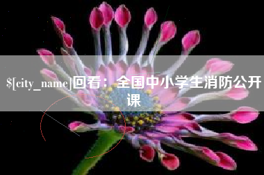 岑溪回看：全国中小学生消防公开课