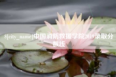 岑溪中国消防救援学院2019录取分数线