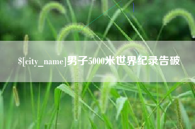 岑溪男子5000米世界纪录告破