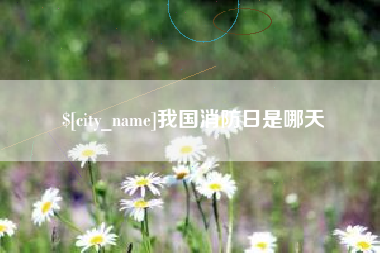岑溪我国消防日是哪天