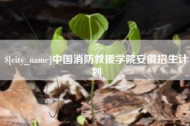 岑溪中国消防救援学院安徽招生计划