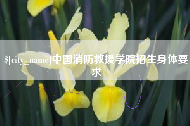 岑溪中国消防救援学院招生身体要求