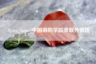 岑溪中国消防学院录取分数线