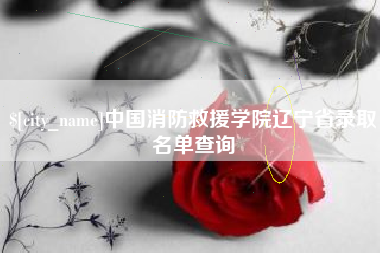 岑溪中国消防救援学院辽宁省录取名单查询