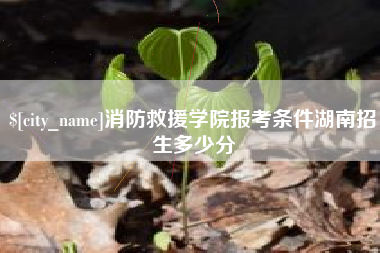 岑溪消防救援学院报考条件湖南招生多少分
