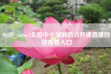 岑溪全国中小学消防公开课直播回放观看入口