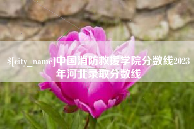 岑溪中国消防救援学院分数线2023年河北录取分数线